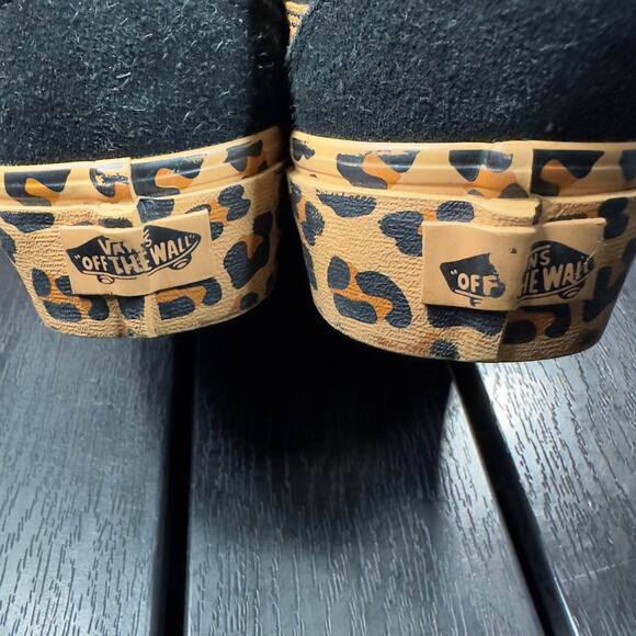 Women’s Vans Size 6.5 Leopard Print Black Platform Old Skool Style Skate Shoes - Picture 9 of 16